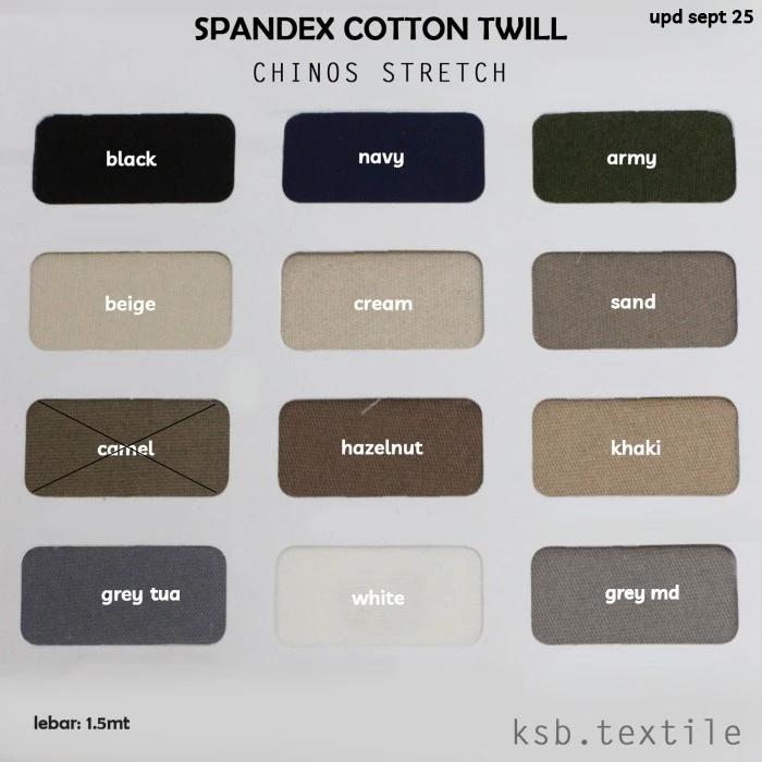 Khusus Gosend Kain Chino Stretch Cotton Twill Sueding / Bahan Celana Eceran Meteran