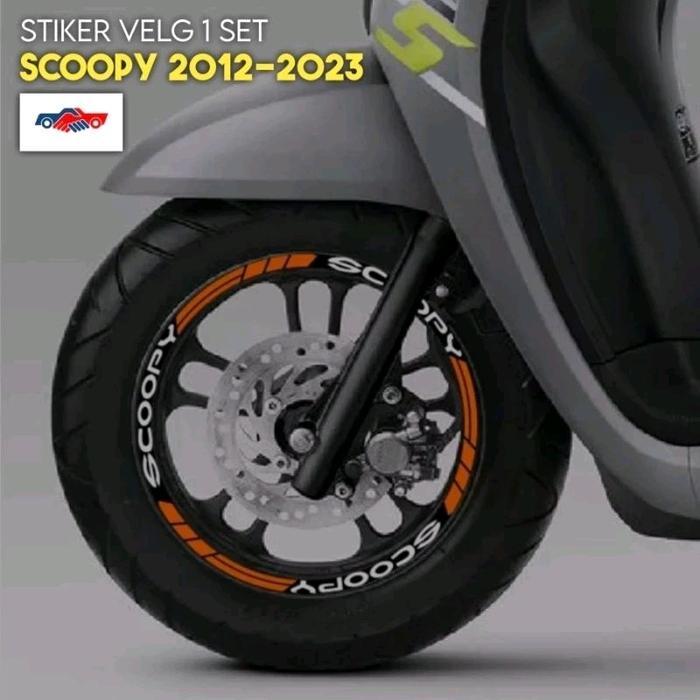 STIKER VELG SCOOPY STIKER BAN SCOOPY 2013 - 2023 BISA PAKAI FULLSET DEPAN BELAKANG