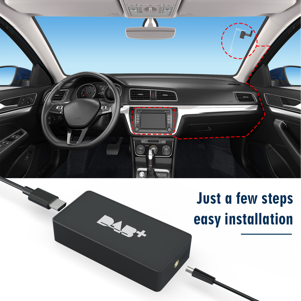 Car Dab+ Digital Radio Box Dab+ Receiver Antenna Aerial Usb Interface Portable Dab Receiver Player