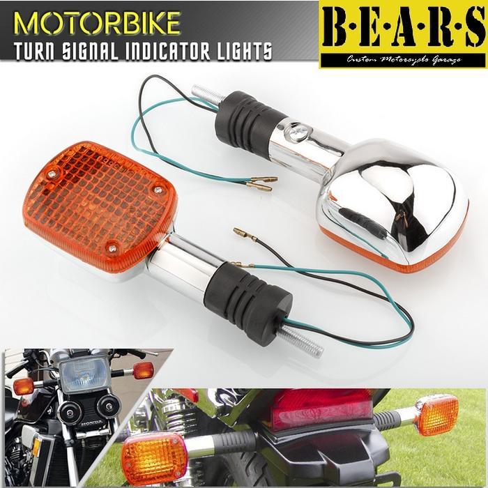 Lampu Sein Motor Custom Klasik Retro Kotak Modifikasi W175 Custom