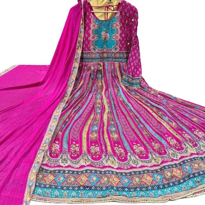 Dress Wanita Mewah Asli India Viral