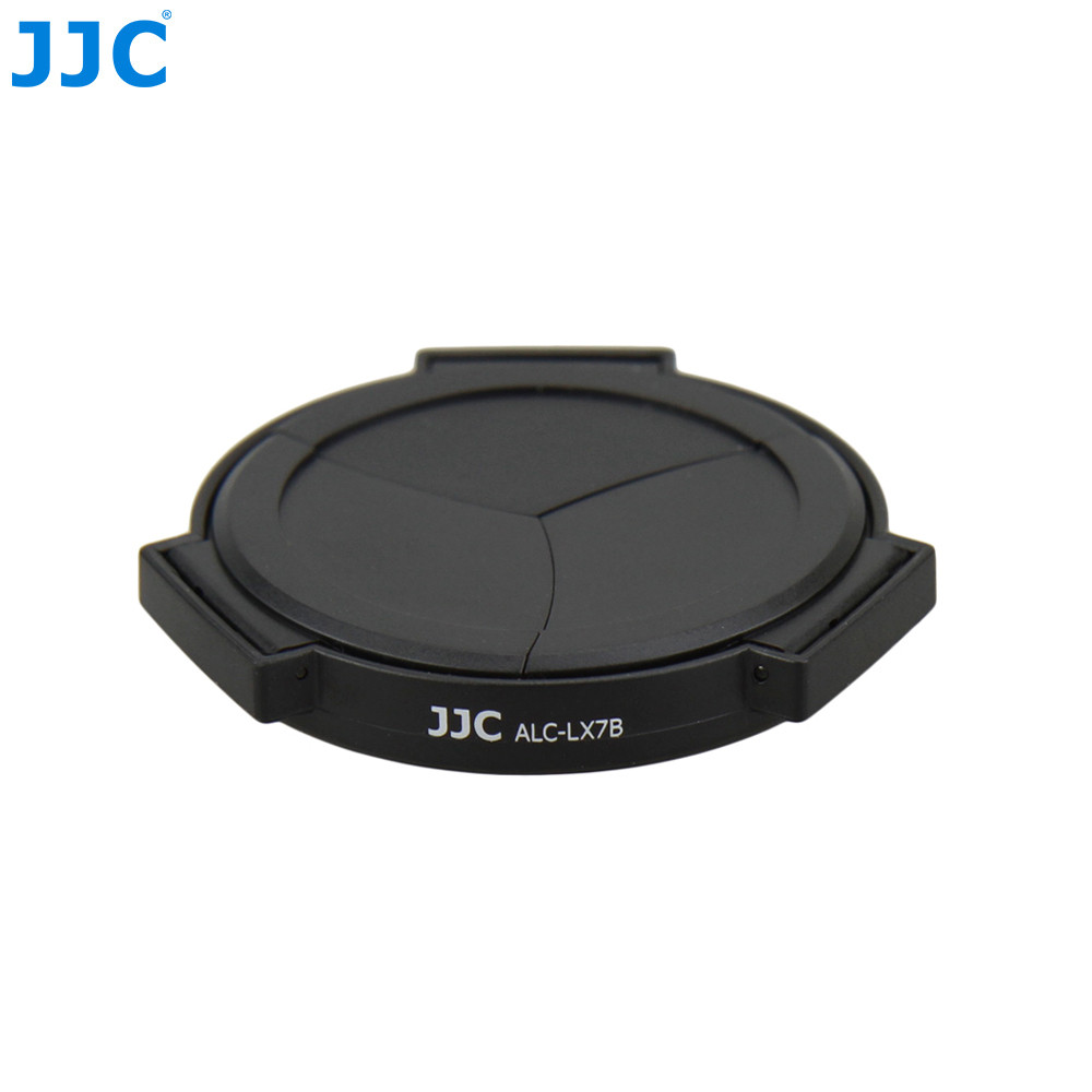 JJC Camera Auto Lens Cap for PANASONIC DMC-LX7/Leica D-Lux6 Black Silver Self-Retaining Automatic