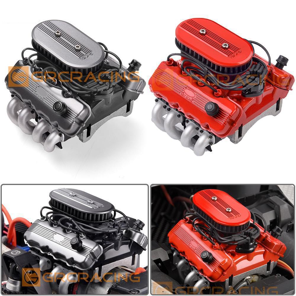 Mobil Rc Grc 1976 F76 V8 Radiator Kipas Pendingin Motor Mesin Simulasi untuk 1/10 Rc Crawler Traxxas