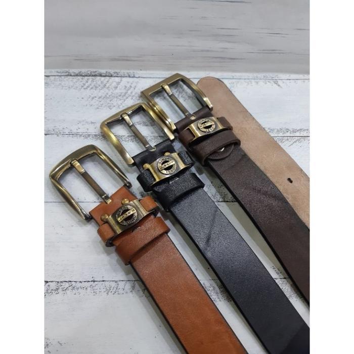 TERMURAH Ikat pinggang pria lebar 3,3 cm bahan kulit sapi asli magetan READY STOCK