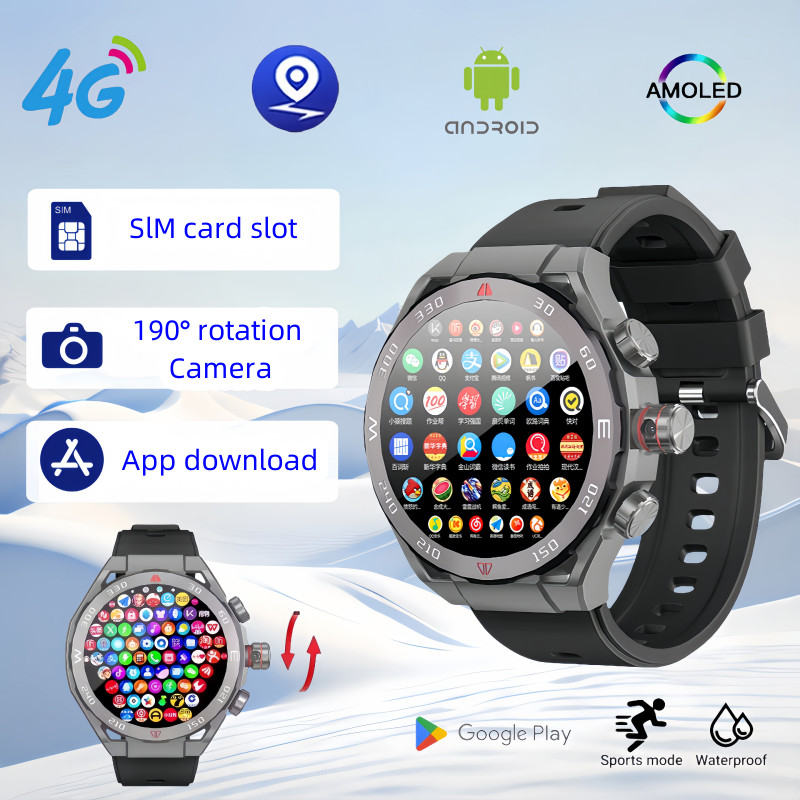 VP900 Smart Watch 4G SIM Card GPS Navigation Waterproof Fitness Camera Video Call 32GB 256GB Large