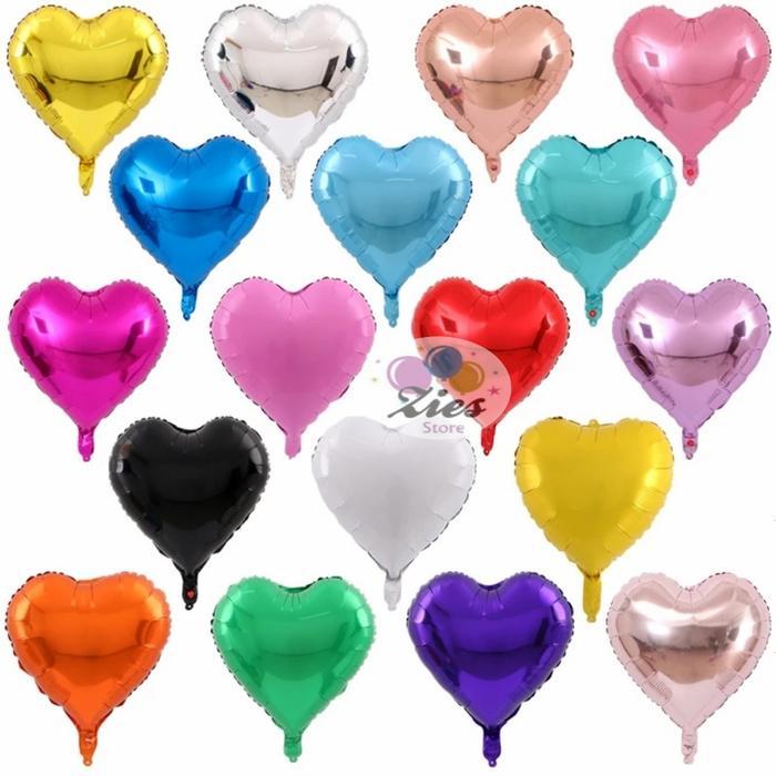 balon foil love / balon foil bentuk hati per pack isi 50pcs