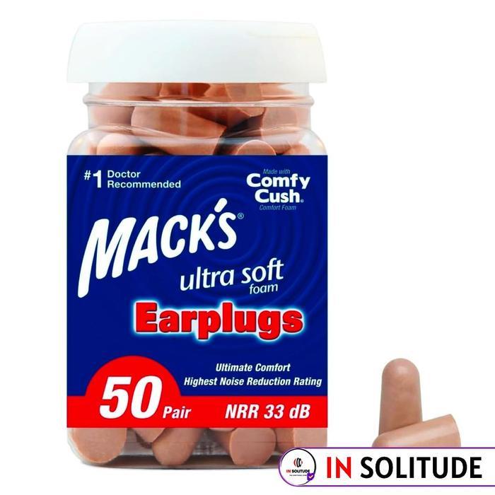 Mack'S Macks Ultra Soft Foam Earplugs 50 Pair - 33Db Noise Reduction