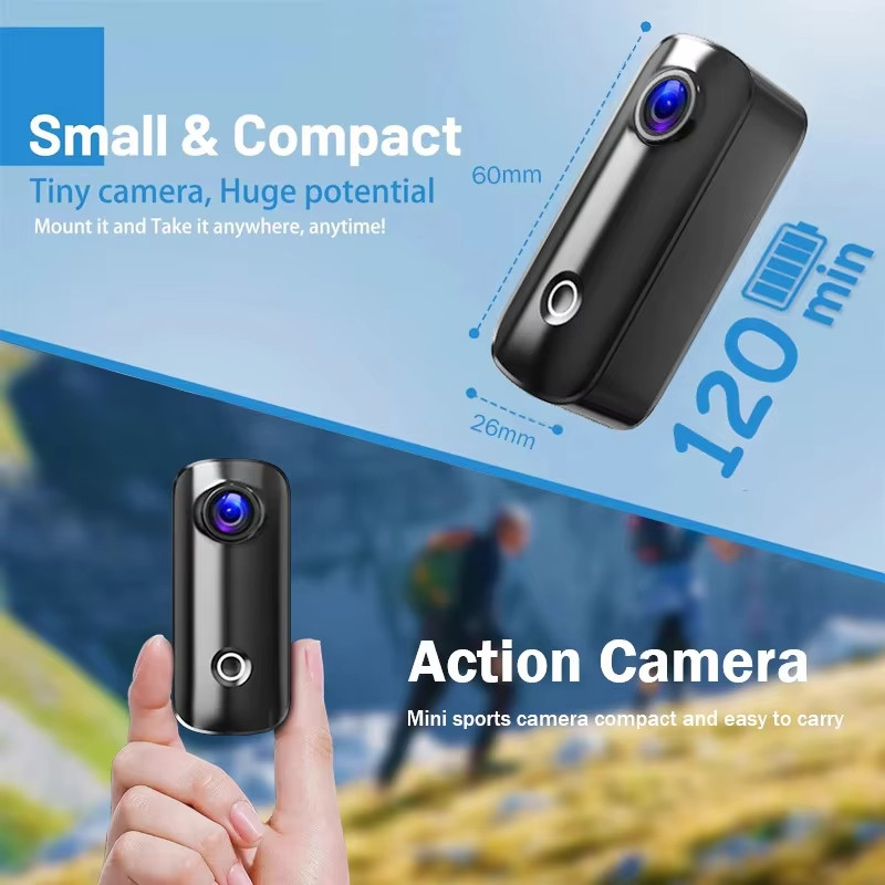 SJCAM C100Plus Motion Camera Thumb Cam 4K 30M Waterproof 2.4G WiFi Action Sport Action Cam EIS
