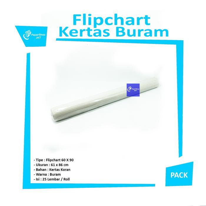 . Kertas Flip Chart Koran Buram Untuk Flipchart 60 X 90 - Per Roll