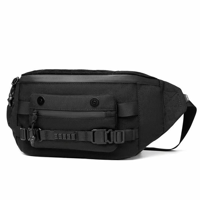 Waistbag Minimalis Ozuko Waist Bag #9681 - Tas Selempang Pria Cowok Pinggang Tas Pinggang Pria
