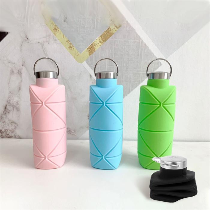 700ml/botol minum lipat botol minum lipat silikon tempat minum silikon botol minum portable foldable