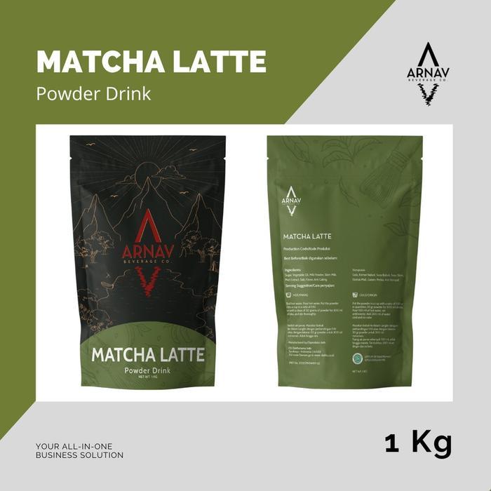 Matcha Latte Powder Drink Arnav 1 Kg - Minuman Bubuk Matcha Susu pasi ori