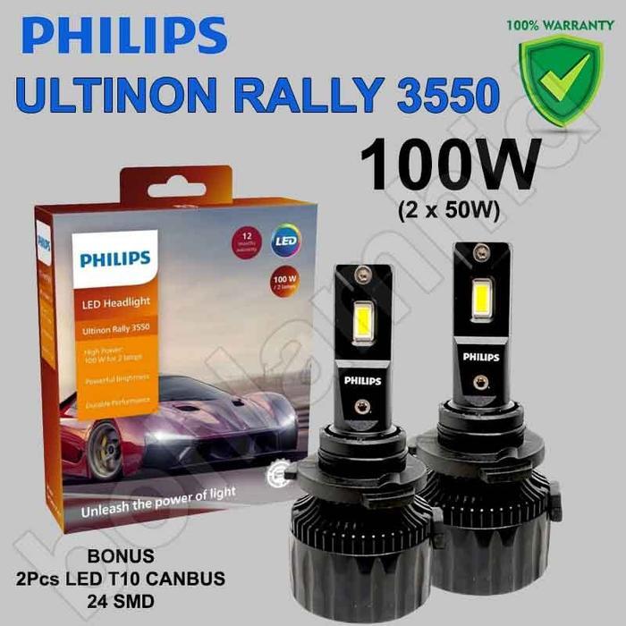 TERBARU LED Philips HB3 9005 HB4 9006 Ultinon Rally Lampu LED Mobil 100W 9000L