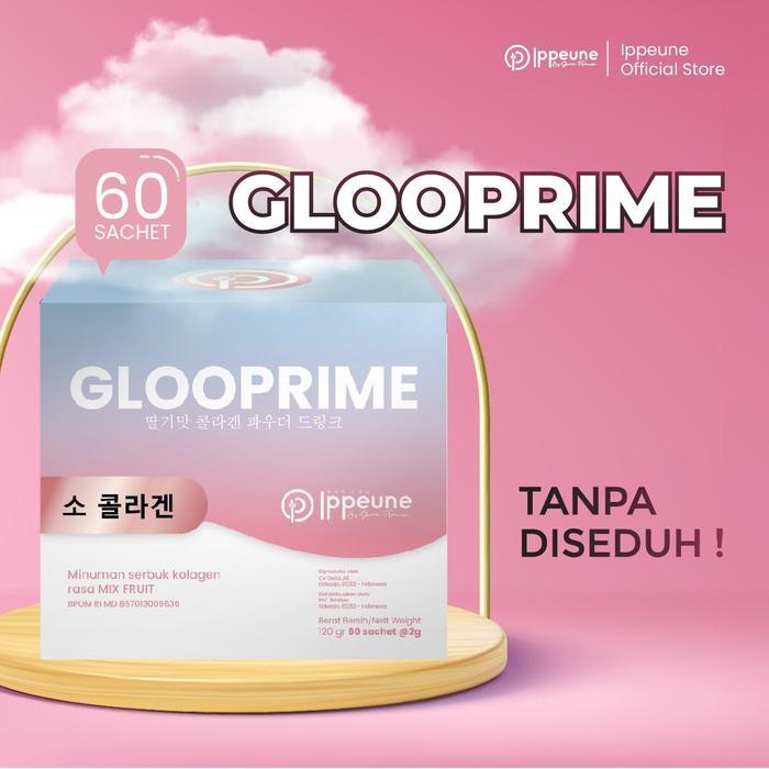 BIGSALE IPPEUNE GLOOPRIME COLLAGEN BPOM MD 8670130096361 60 SACHET TANPA DISEDUH MENCERAHKAN ANTI