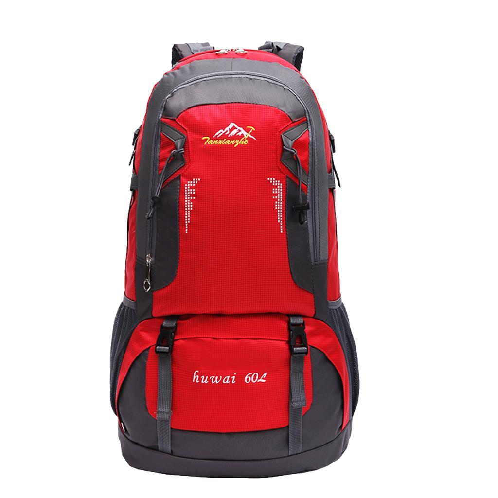 60L Waterproof Outdoor Backpack Sport Hiking Travel Rucksack Bag Black