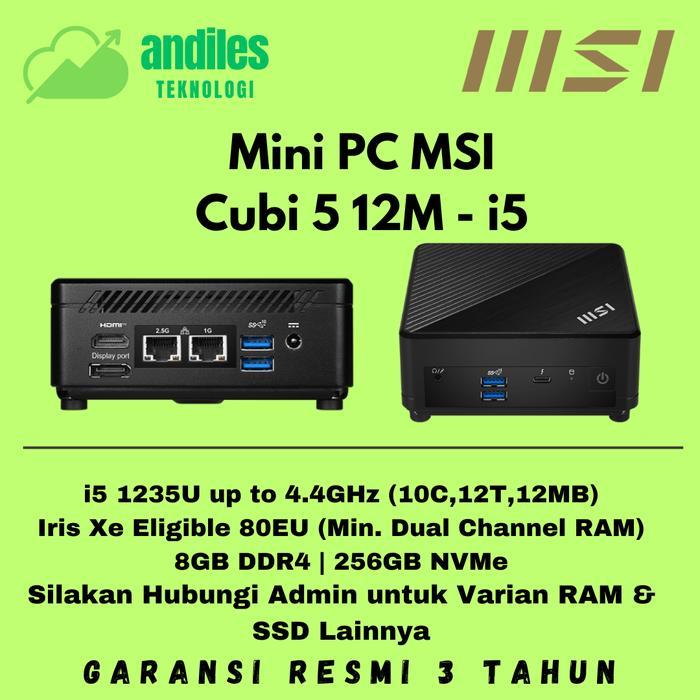 MSI Cubi 5 12M i5 1235U - MSI Cubi i5 1235U - Mini PC MSI Cubi 5 12M i5 - Mini PC Msi i5 - Cubi i5 -