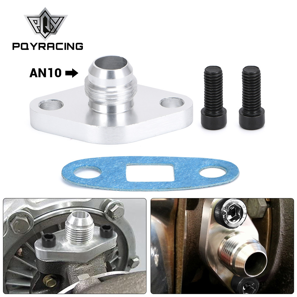 TERBATAS PQY - Turbo Oil Return/Drain Flange Adapter AN10 for TOYOTA LEXUS 1JZ 2JZ GTE PQY-OFG35