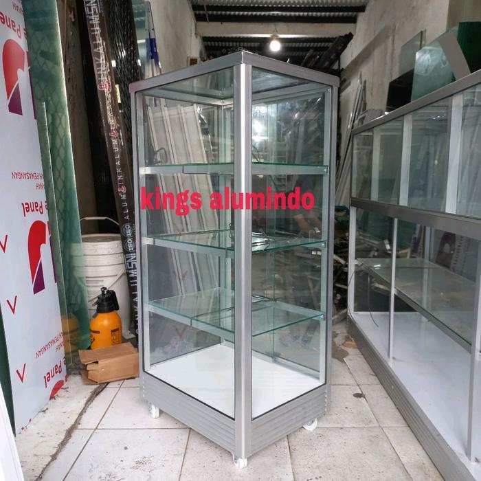 etalase kaca - etalase standar - etalase kaca aluminium - etalase kaca aluminium BISA GRAB