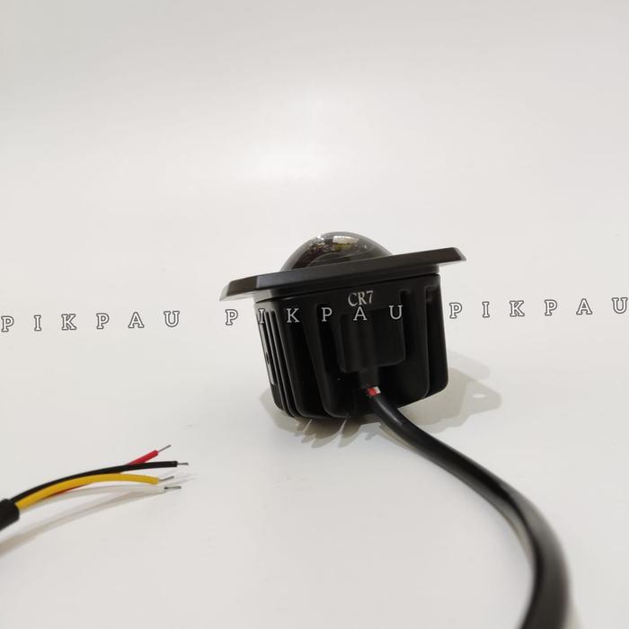 "New" Lampu Tembak LED Bamper Foglamp Mobil 3 INC Laser 30 Watt Cut off Putih Kuning 4 Kabel