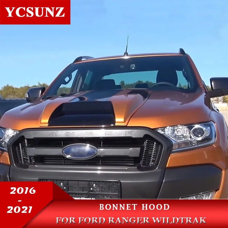 Bonnet Scoop Hood Cover For Ford Ranger T7 T8 Wildtrak 2015-2022 Endeavour Everest Car Accessories