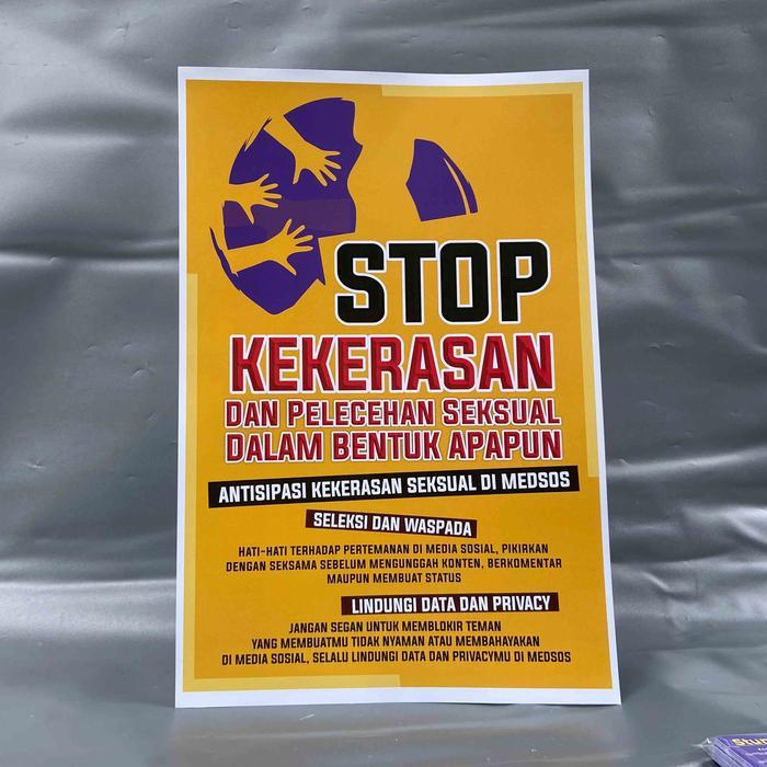 Poster Kesehatan, Poster Cegah kekerasan Seksual - Kuning