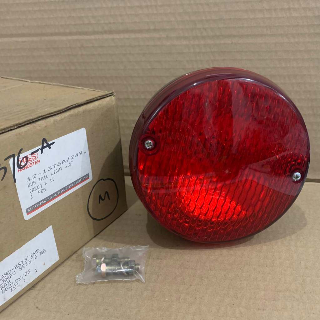 Lampu Bis Bulat Merah 5.5 Inch 24v HS 12-1376A