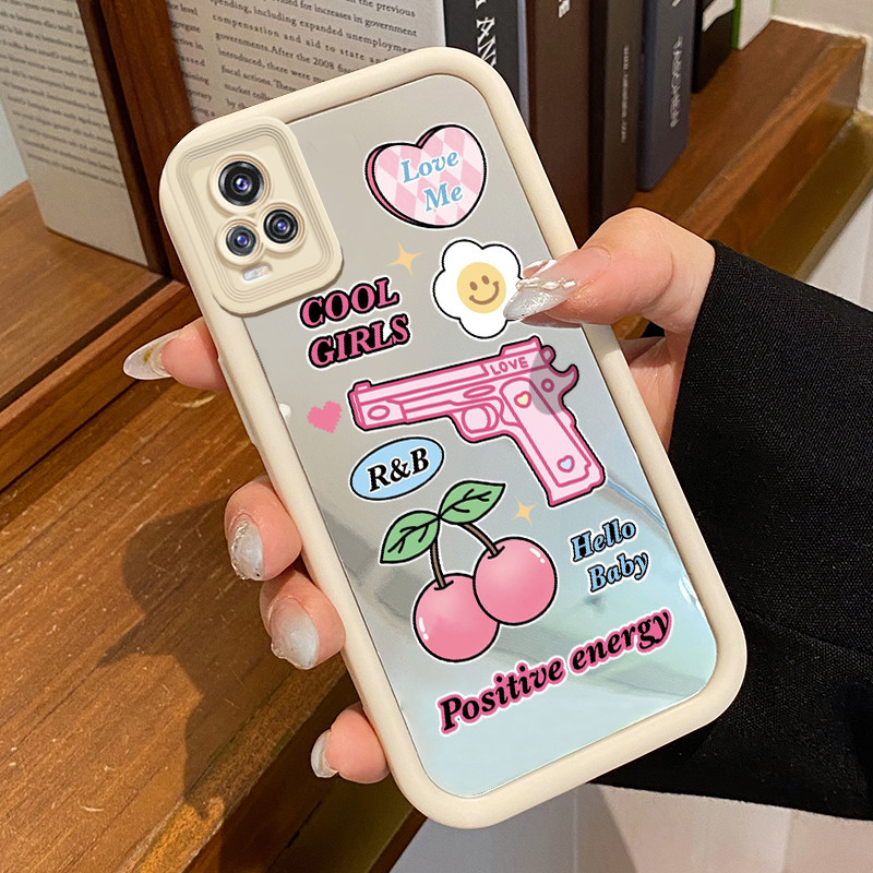 Casing Hp VIVO V20 VIVO V20 Pro Case Casing Stiker dopamin Pola Kasus cermin tangga HP Kasing Siliko