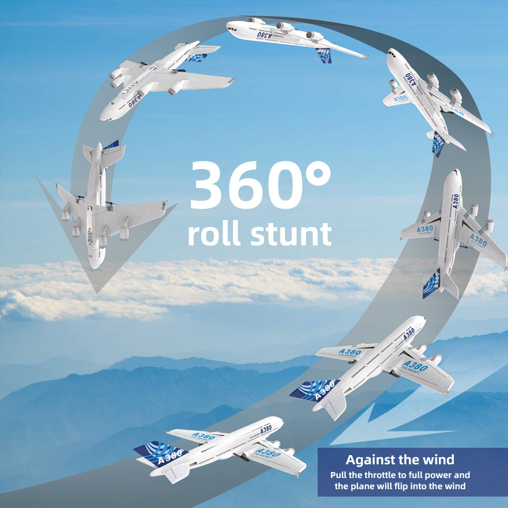 A380 Airplane Airbus RC Airplane Foam Toys 2.4G Glide Fixed Wing RTF Plane Outdoor Toys Drone Modle