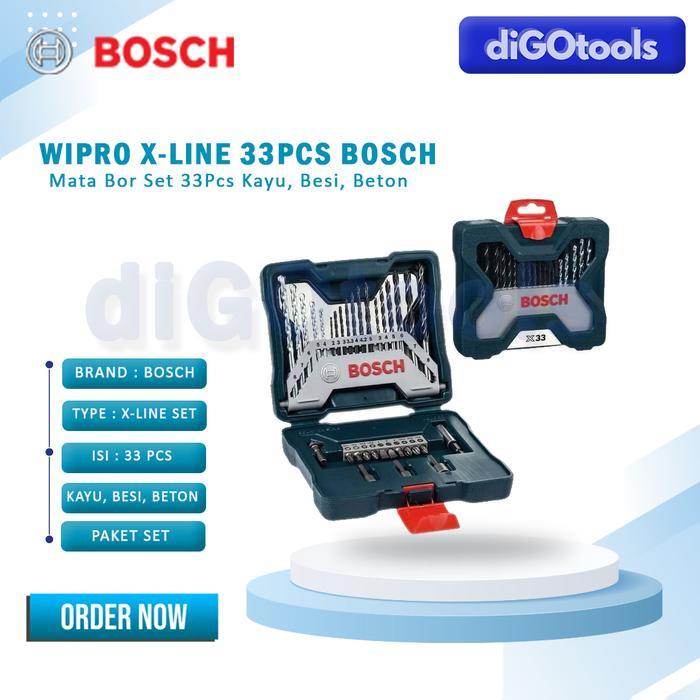Bosch Mata Bor Beton Kayu Besi Set Isi 33 Pcs - Bosch Mata Bor Set Bosch X Line 33Pcs Kayu, Beton,