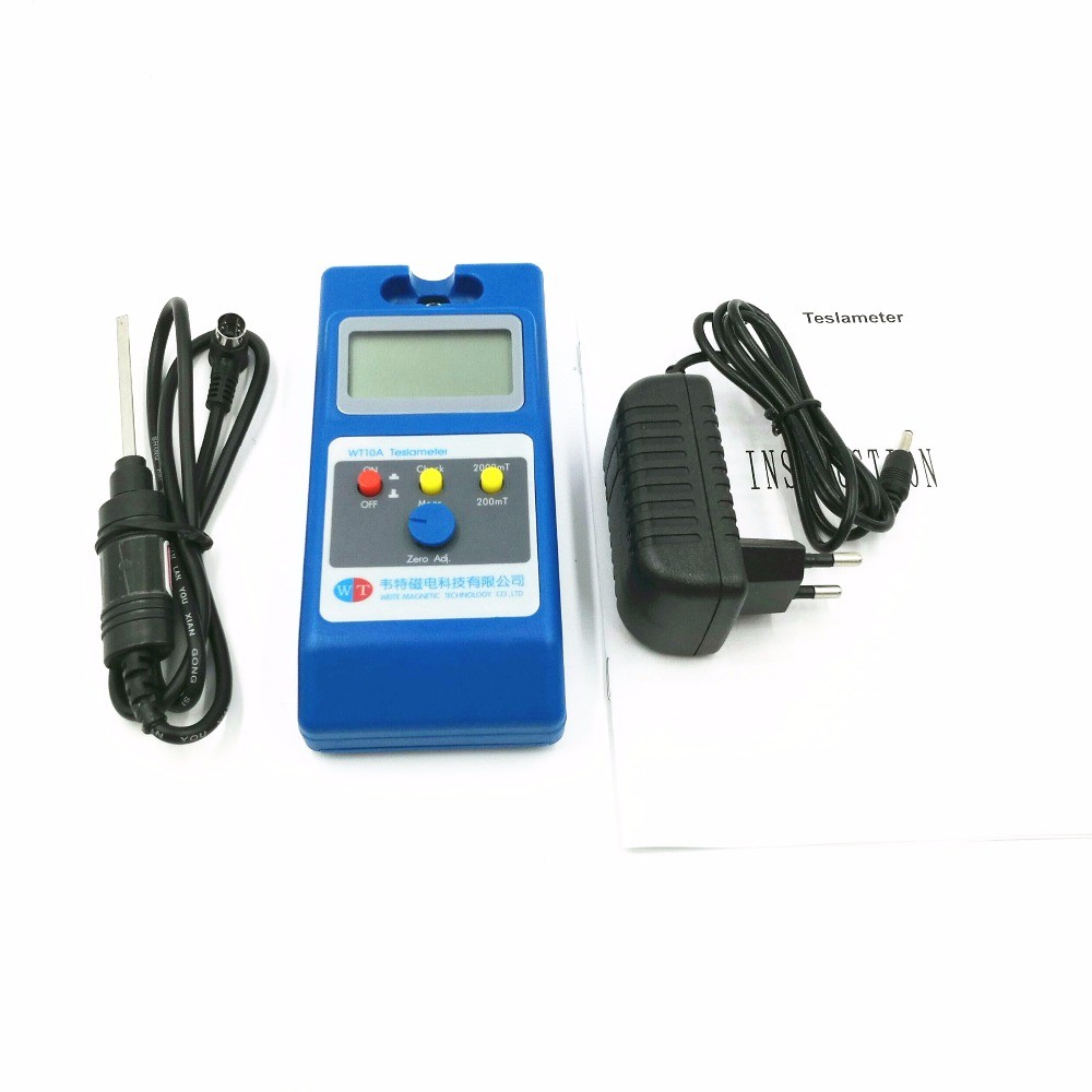 Gaussmeter Tesla meter WT10A WT-10A the fluxmeter surface magnetic field tester with Ns function + M