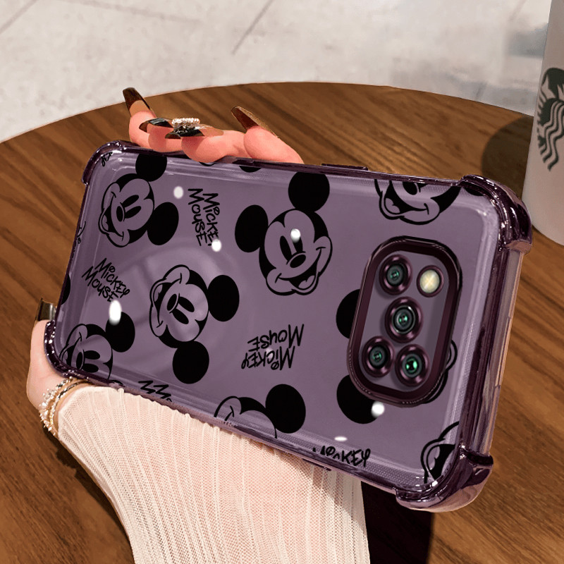 Casing Hp untuk Xiaomi POCO X3 POCO X3 NFC POCO X3 Pro Case Kartun Mickey Kasing Phone plating Cesin