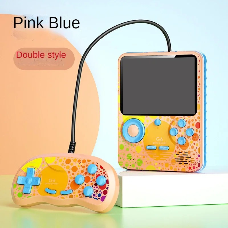 G6 Macaron Handheld Game Machine with 500 Classic Games HD Screen Contra Mini Arcade Retro Game