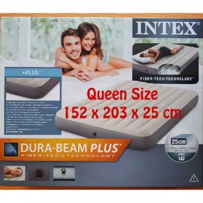 Intex 64103 Kasur Angin Durabeam Queen Cream 152X203X25Cm