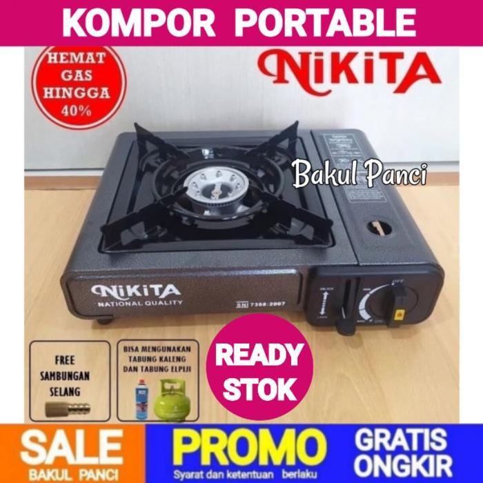 KOMPOR GAS PORTABLE 2 IN 1 NIKITA STOVE PORTABLE TUNGKU GAS TRAVEL
