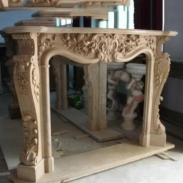Home Decor Modern Marble Electric Fireplace