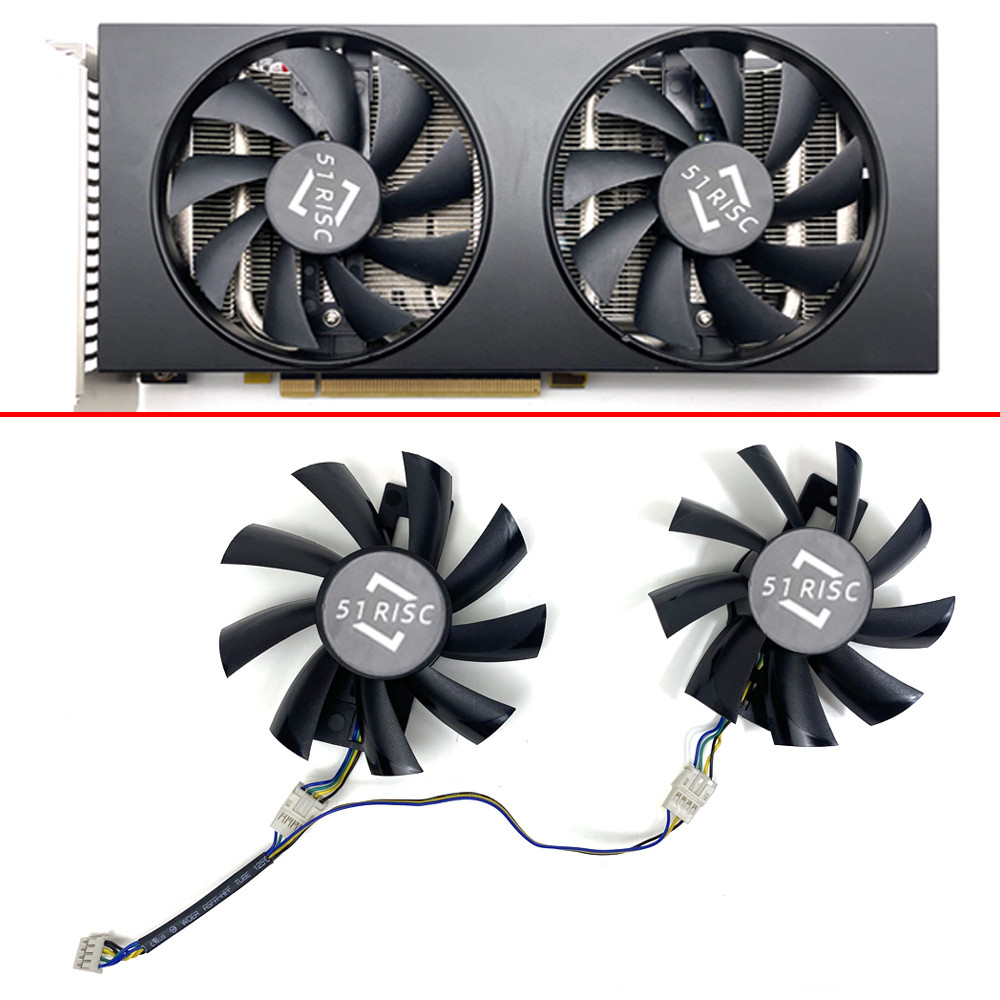 NEW 2PCS Cooling Fan 85MM 4PIN Radeon RX5600XT GPU fan For 51RISC Radeon RX5600XT Graphic Card Video