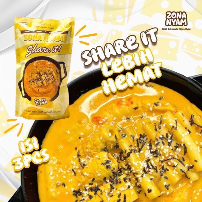 Zonanyam Share It Toppoki Keju Cheesy Tteok Keju - Toppoki Rose Keju Cheese - Toppoki Makanan