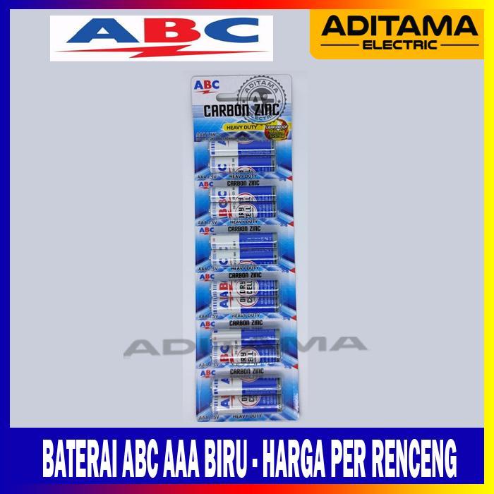 N3W BATERAI ABC BIRU AAA A3/ABC BATTERY BIRU AAA A3 1,5 VOLT HARGA PER RENCENG