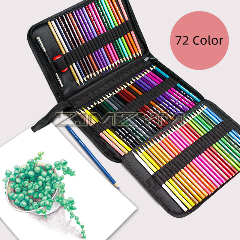 72 Colored Pencils Set Watercolor Drawing Pencils with Cases Professional Drawing Sketching Art