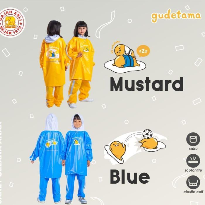 Jas Hujan Setelan Anak Elephant Brand - Gudetama Edition