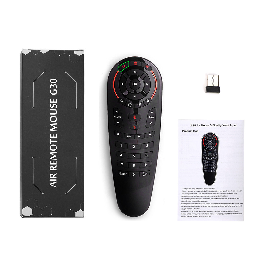 VONTAR G30S Voice Remote Control Air Mouse Wireless Mini Keyboard with IR Learning for Android TV