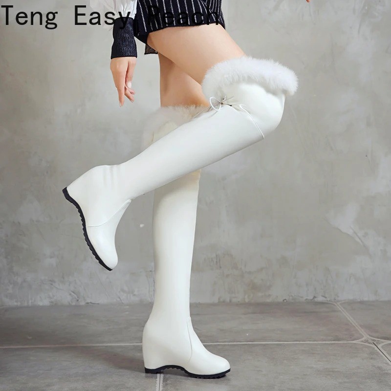 Spring Thigh High Boots Platform Winter 2024 Women Over The Knee Boots Suede Long Boots High Heels