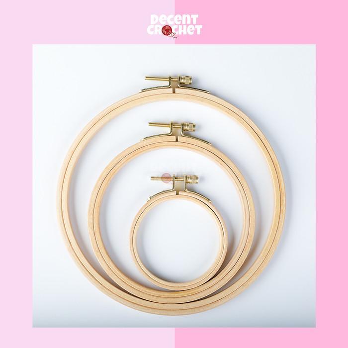 Pemidangan kayu ring sulam hoop kayu bambu embroidery hoop midangan