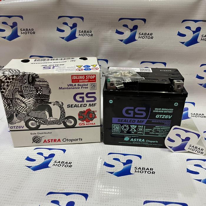 Aki - Accu Gtz6V Gs Astra - Aki Vario 150 - Aki Lexi - Aerox 155