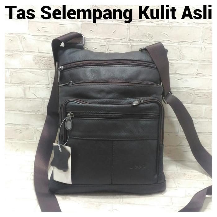 Tas Selempang Minimalis Tas Selempang Pria, Kulit Asli, Merk Jeep