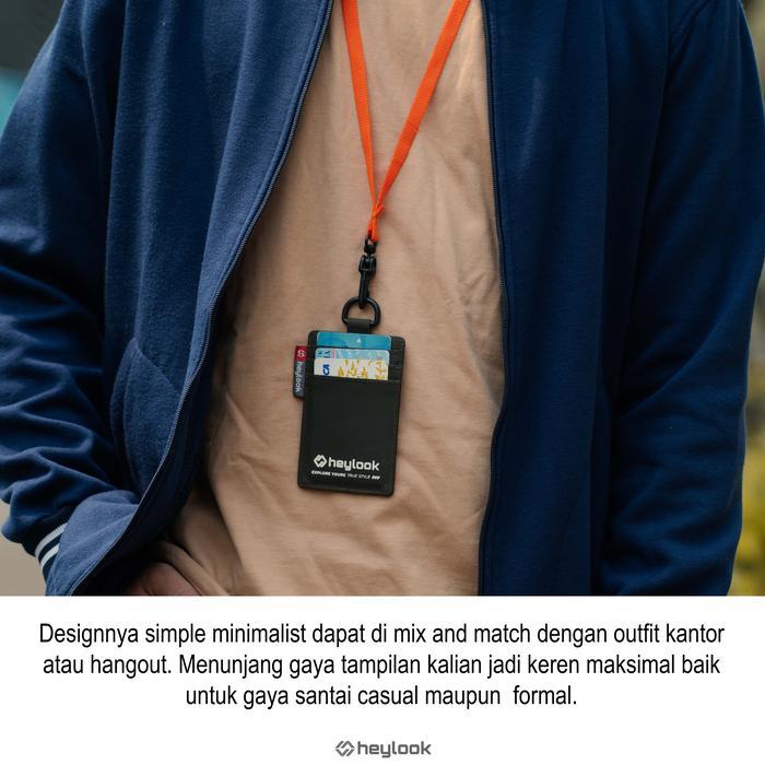 Dompet Pria Tas Selempang Leher Hanging Wallet Tas Kalung Leher Koin Kartu Id Card