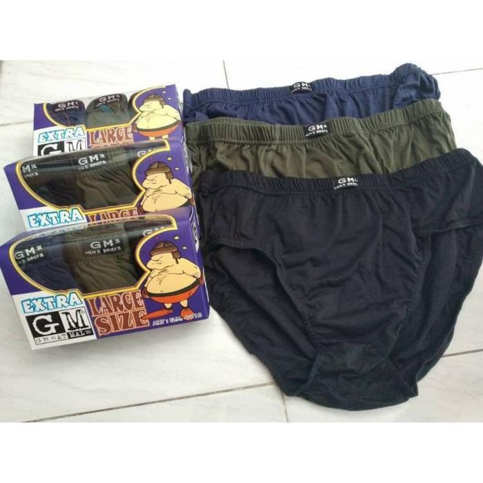 Promo Cd Pria Jumbo Xxl-Xxxxl Celana Dalam Pria Jumbo Gm 4-016 Katun