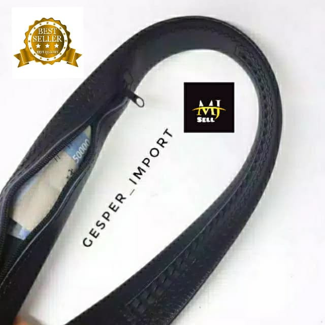 Sabuk Pria Gesper Kulit Asli Plus Resleting