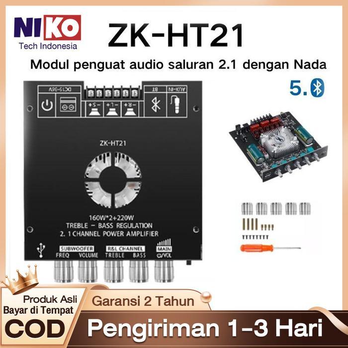 Zk-Ht21_Tb21 Bluetooth Digital Power Amplifier Amplifier 2.1 Channel Tda7498E Subwoofer Nada Tinggi