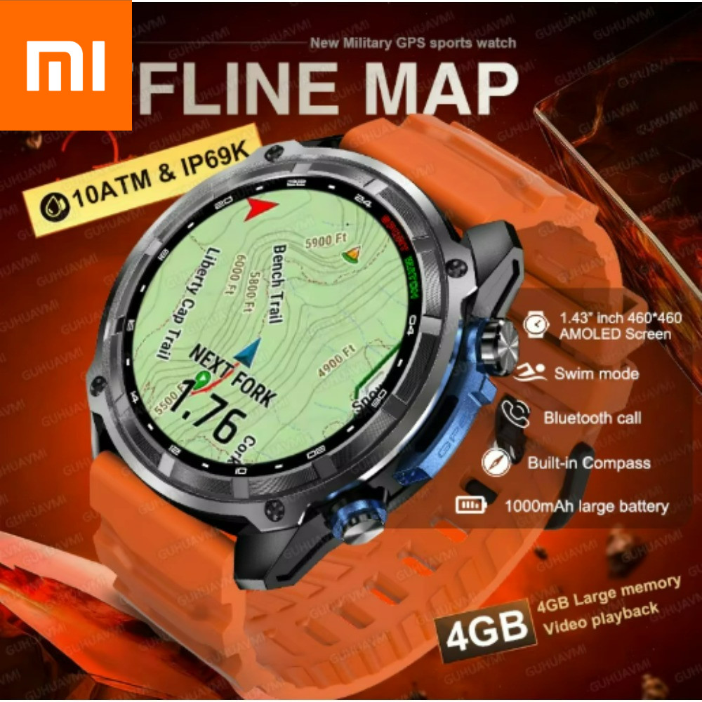 Jam Tangan Pintar dengan Peta Offline, Memori 4GB, dan Pemutar MP3/MP4